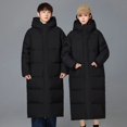 thumbnail image 2 of Chaqueta larga de plumón para hombre, unisex, de plumón de pato, acolchada, para hombre y mujer, chaqueta de invierno informal, acolchada, para el frío, 2 of 5