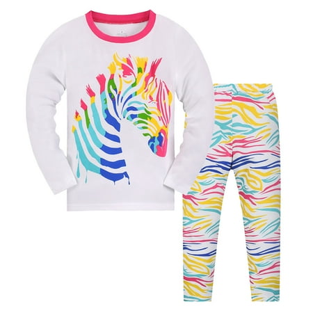 

TAIAOJING Toddler Baby Girl Fall Winter Outfit Kids Boys Girls Pajamas Cartoon Casual Cute Print Long Sleeve Top Trousers Outfits Set Kids Outfit 7-8 Years