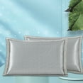 thumbnail image 4 of Silk Pillowcase Queen Summer Ice Silk Pillowcase, Washable Cool Pillowcase, Simple Large Adult Pillowcase, 4 of 6