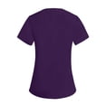thumbnail image 4 of Gytharion Scrub Tops Women Fashion Color Block Working Scrubs for Women Casual Short Sleeve V Neck Nursing Tops with Pockets Comfy Classic Working Uniform, 4 of 8