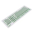 thumbnail image 4 of Teclas De Teclado, Mano De Obra Exquisita Accesorios De Computadora Diseño Ergonómico Para La Mayoría De Los Teclados Mecánicos ANGGREK Queso Blanco Caracteres Verdes, 4 of 8