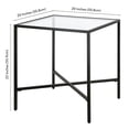 thumbnail image 5 of Evelyn&Zoe Henley 20" Wide Square Side Table with Glass Top, Blackened Bronze, 5 of 7