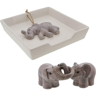 Ebros African Bush Elephant Glass Salt & Pepper Shakers Holder Decor 7 H -  Walmart.com in 2023