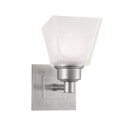 

9635-BN-SQ-Norwell Lighting-Matthew - 1 Light Wall Sconce In Contemporary and Classic Style-8.25 Inches Tall and 4.5 Inches Wide-Brush Nickel Finish
