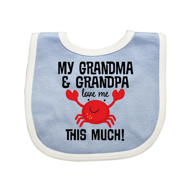 Grandma Grandpa Love Me Boys Baby Bib - Walmart.com - Walmart.com
