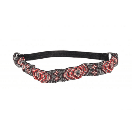 - Lux Accessories Tribal Beaded Cool Stretch Headband