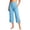 #0015-Sky Blue, variant on Women's Capri Pants Summer Loose Yoga Pants Comfy Workout 3/4 Pants with Pockets Casual Daily