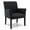 Black, variant on Costway Fabric Executive Guest Chair Reception Waiting Room Arm Chair with Rubber Wood Legs