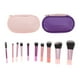 thumbnail image 1 of Conjuntos Únicos de Brochas de Maquillaje Livianas para Viajes de Negocios Rosa Púrpura Mango de Goma Tubo de Aluminio, 1 of 5