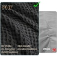 thumbnail image 4 of PHF Waffle Duvet Cover Set Queen Size, 3 Pieces Soft Breathable Bedding Comforter Cover for All Seasons, Waffle Textured Duvet Cover with 2 Pillow Shams Bedding Collection, 90"x90", Black, 4 of 6