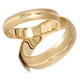 thumbnail image 2 of Pompeii3 Channel Brushed Wedding Band Set - 14K Yellow Gold, His & Hers, Comfort Fit, 2 of 5