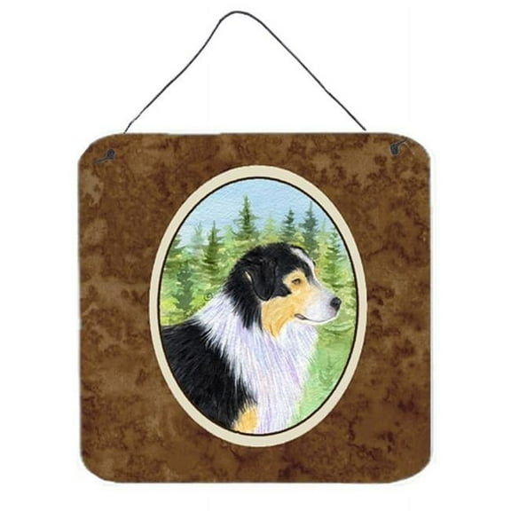 6 In. Australian Shepherd Aluminium Metal Wall Or Door Hanging Prints