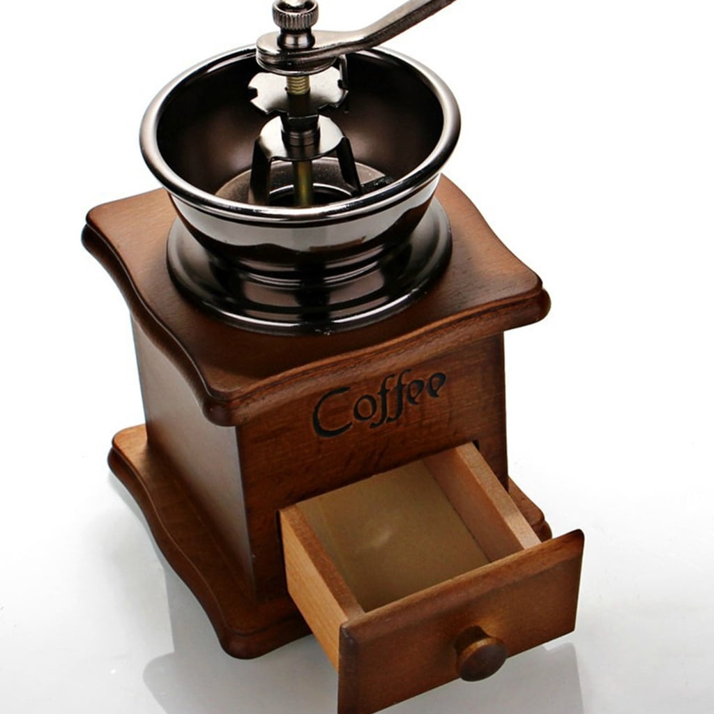 Portable Manual Coffee Grinders Wood And Metal Traditional Coffee Grinders Perfect For Camping And Offices