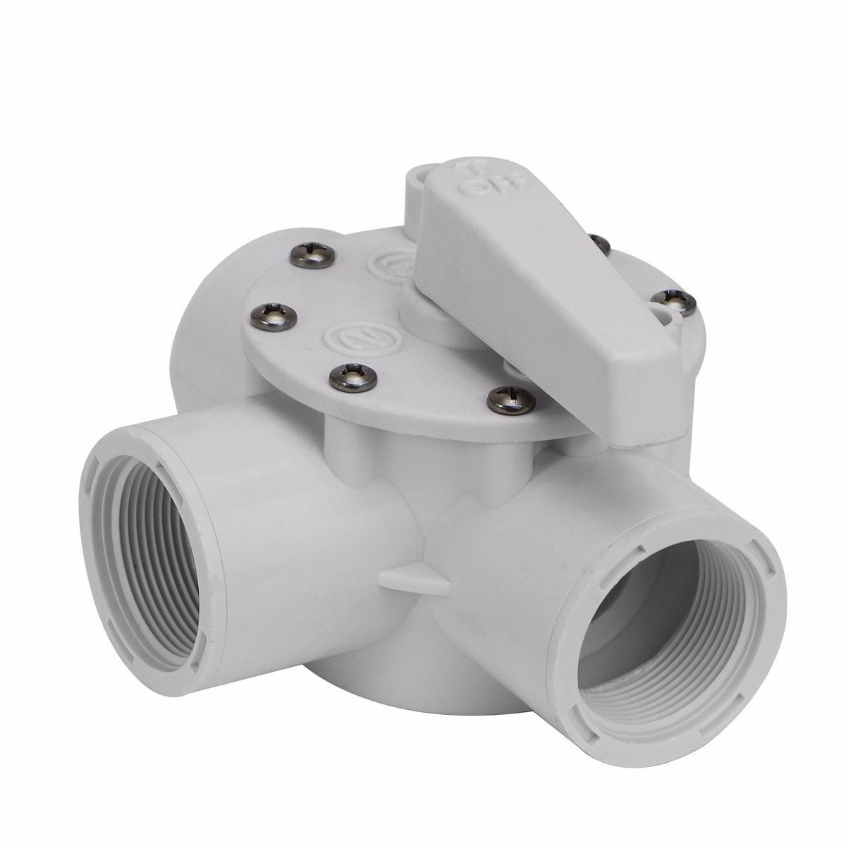 XtremepowerUS Pool Solar Diverter Valve Kit 1.5", 3-Way PVC Water Flow Control Valve with Connectors for Above-Ground Pool Heater Systems