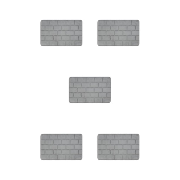 Toystoory Alfombra de baño de textura suave con fuerte absorción de agua exquisitas alfombras de baño lavables a máquina hechas a mano gris Type2 NO2