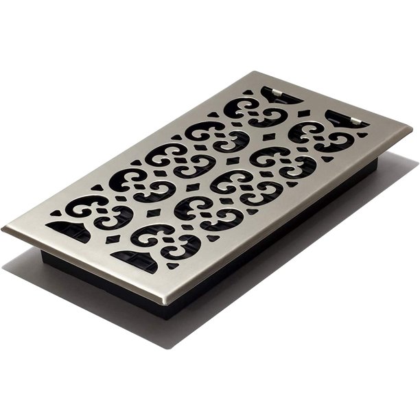 Decor Grates SPH612NKL Floor Register, 6x12, Nickel Finish