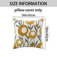 thumbnail image 6 of REGALWOVEN Floral Throw Pillow Covers Pack of 2, Flower Plant Farmhouse Decor Cushion Cover for Home Flower-4 18" x 18", 6 of 6