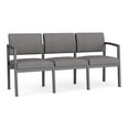 thumbnail image 1 of Lenox Steel Reception Waiting 3-Seat Sofa / Charcoal Steel / Light Gray, 1 of 5