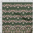 thumbnail image 1 of Soimoi Green Polyester Crepe Fabric Flowerpecker & Floral Panel Decor Fabric Printed BTY 42 Inch Wide, 1 of 5