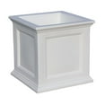 thumbnail image 2 of Mayne Fairfield Grand Pot de Fleurs Carré en Plastique pour Extérieur, Blanc, 2 of 6