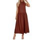 thumbnail image 1 of Zapatos de Vestido de Mujer Casual sin Mangas con Cremallera Trasera Vestido de Lino Midi para Primavera Verano Playa Y Uso Diario, 1 of 6