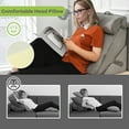 thumbnail image 4 of Costway Bed Wedge Pillow Adjustable Neck Back Support Memory Foam Headrest Grey, 4 of 10