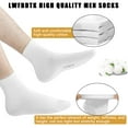 thumbnail image 3 of LWFBDTK 6-Pack Women's Cotton Crew Socks – Lightweight, Breathable, Moisture-Wicking Dress Socks for Business & Casual, Size 9-12, White, 3 of 8