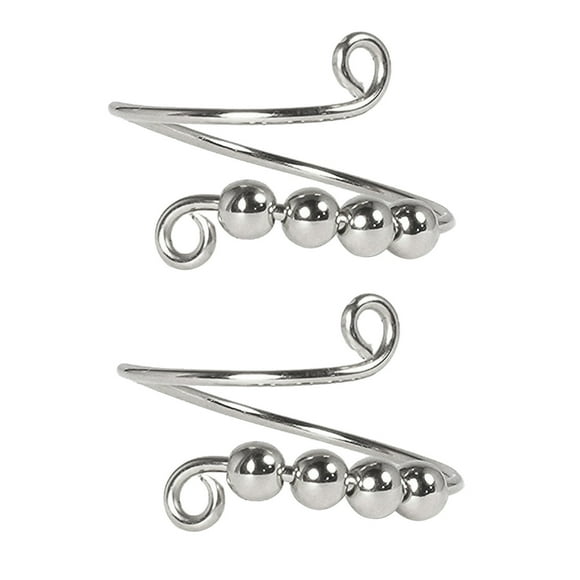 kiplyki Single Beads Rotate Coil Spiral, Freely,Adjustable Knitting Loop Crochet Loop