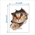 thumbnail image 4 of Billuyoard Pegatinas decorativas de pared 3D de gato bonito de dibujos animados pegatinas de cubierta de de baño 21*29cm Juegos de accesorios de baño, 4 of 6