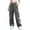 Green, variant on CPNG Girls Cargo Pants Elastic Waist Wide Leg Cargo Jogger Pants Baggy Casual Streetwear Cargo Trousers with Multi-Pockets