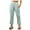 Light Blue, variant on Fesfesfes Women Pant Casual Solid Pants Comfortable Elastic Cropped Pants Under $10