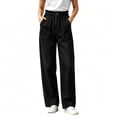 thumbnail image 2 of VBVC Women's Elastic Waist Jeans with Pockets , Decorative Buttons Denim Pants For Women, S-2XL, 2 of 6