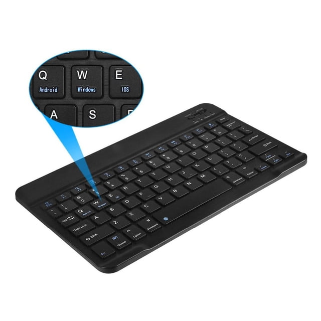 Delgado Bluetooth Mini inalámbrico portátil de 10 pulgadas leta Android Windows Compatible adapta a Soledad Teclado inalámbrico Bluetooth