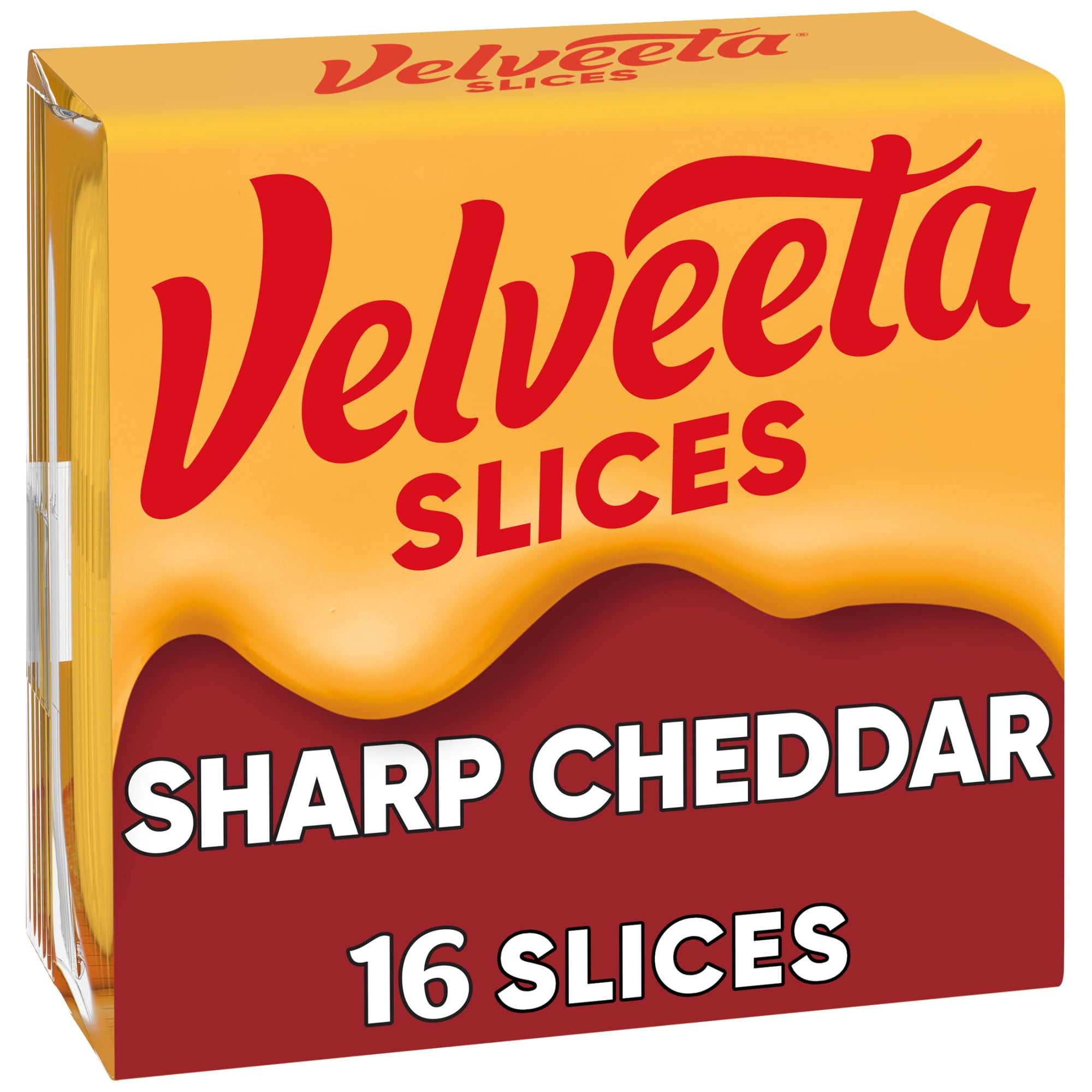 Velveeta Slices Sharp Cheddar Cheese, 16 Count Pack