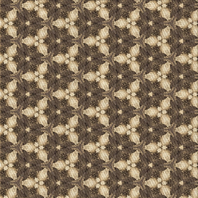 Ahgly Company Tapis d'Intérieur Lavable en Machine Carré Transitionnel Marron Sable Marron, 4 Pieds Carré