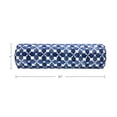 thumbnail image 3 of FBTS Prime Throw Bolster Pillows Set of 2 Navy Geometric Round 20x6 Inch Patio Neck Roll Pillows, 3 of 7