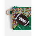 thumbnail image 3 of No Boundaries Women’s Game Day Football Beaded Pouch, Multi, 3 of 4