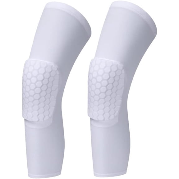 DUPAI Breathable Basketball Shooting Sport Safety Kneepad Honeycomb Pad Bumper Brace Kneelet Protective Knee Pads Rodilleras, Effective White Knee Pads