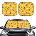 thumbnail image 2 of Gaeub Honeycombs Foldable Auto Sun Blocker Visor, Sunshade for Car Front Window, Keeps Your Vehicle Cool - Medium, 2 of 7