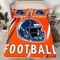thumbnail image 2 of jejeloiu American Rugby Football Bed Sheets,Teen Ball Game King Sheets For Gamer 4-Piece, 2 of 7