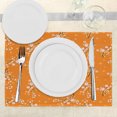 thumbnail image 3 of Ambesonne Floral Place Mats Set of 4, Cherry Tree Blossoms, Standard Size, Orange White Brown, 3 of 6