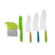 thumbnail image 1 of Juego de cuchillos para niños, 5 uds., cuchillos seguros para niños pequeños, cuchillo de plástico apto para niños con cortador arrugado, herramientas de cocina con bordes dentados sin BPA, 1 of 5