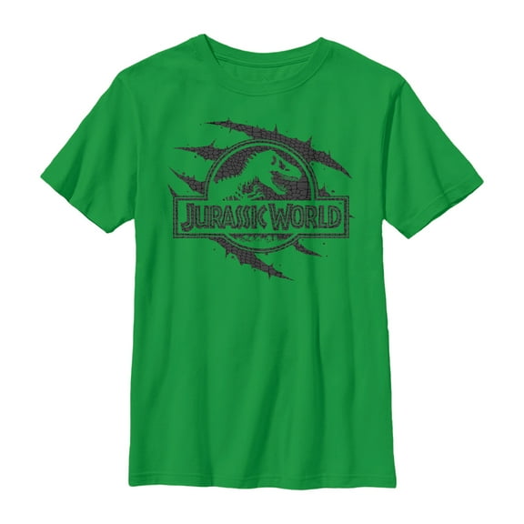 Boy's Jurassic World: Fallen Kingdom Logo Scales Slash  Graphic Tee Kelly Green X Small