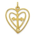 thumbnail image 3 of 10K Yellow Gold CROSS IN HEART CHARM, 3 of 6