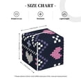 thumbnail image 3 of Kdxio Pixel Heart Winter Print Tissue Box Cover,Square Decorative PU Leather Facial Paper Case Organizer Holder Dispenser for Bathroom,Night Stands,Desk,Car 5.2''X5.2''X5.2'', 3 of 6