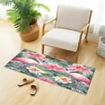 thumbnail image 2 of Coolnut Pink Flamingos Bath Mat, Dry Quickly Non Slip Absorbent Bath Rug, Soft Living Room Bedroom Home Floor Mats, Bath Mats for Bathroom, Tub and Shower 20" x 39" Home Decor Gifts, 2 of 7