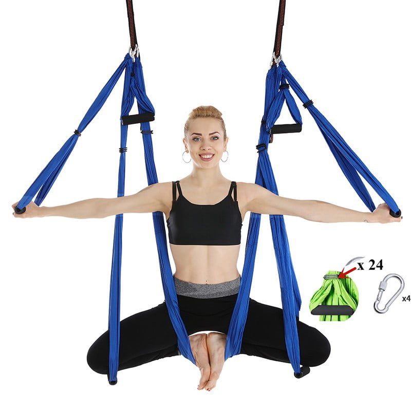 Freahap Yoga Hammock 16ft Aerial Yoga Swing Trapeze Sling Inversion Train 