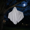 thumbnail image 5 of WWC Halloween Ghost Hanging Ornament, Floating Patchwork Figure with Easy-Hang Loop, Indoor Outdoor Halloween Decor for Porch Tree, Party, 5 of 5