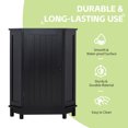 thumbnail image 6 of Harper & Bright Designs Black Bathroom Triangle Cabinet with Doors, Modern Storage Corner Cabinet for Small Space, 6 of 15