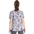 thumbnail image 2 of Scrubstar Women's Holiday Travel V-Neck Print Scrub Top, Sizes XS-3XL, 2 of 5